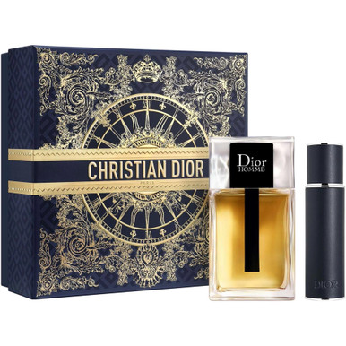 CHRISTIAN DIOR DIOR HOMME 2 PCS SET: 3.4 EAU DE TOILETTE SPRAY + 0.34 EAU DE TOILETTE SPRAY REFILLABLE