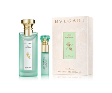 BVLGARI EAU PARFUMEE AU THE VERT 2 PCS SET FOR WOMEN: 2.5 EAU DE COLOGNE SPRAY + 0.34 EAU DE COLOGNE SPRAY