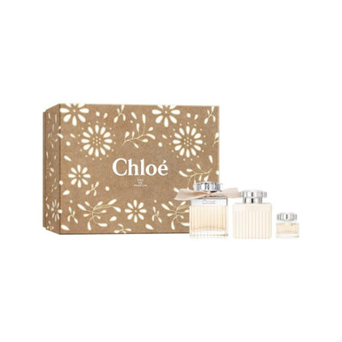 CHLOE SIGNATURE 3 PCS SET FOR WOMEN: 2.5 EDP SP + 3.4 BODY LOTION + 5 ML EAU DE PARFUM MINI.