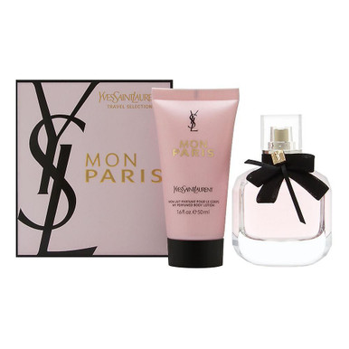 YVES SAINT LAURENT MON PARIS 2 PCS SET: 1.6 EAU DE PARFUM SPRAY + 1.6 BODY LOTION
